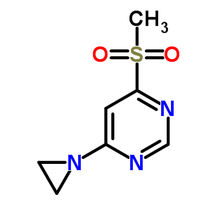 4-(1-氮丙啶)-6-(甲基磺酰基)-嘧啶结构式_89853-85-0结构式