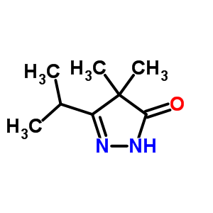 2,4-二氢-4,4-二甲基-5-(1-甲基乙基)-3H-吡唑-3-酮结构式_90152-74-2结构式