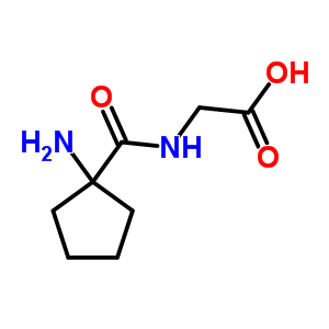 2-[(1-氨基环戊烷羰基)氨基]乙酸结构式_90153-01-8结构式