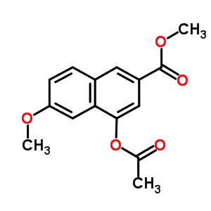 4-(乙酰基氧基)-6-甲氧基-2-萘羧酸甲酯结构式_90381-47-8结构式