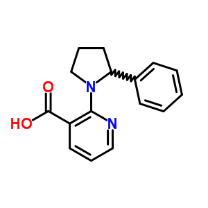 2-(2-苯基-1-吡咯烷)-烟酸结构式_904816-69-9结构式
