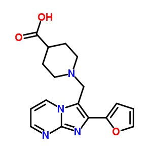 1-(2-Furan-2-yl-imidazo[1,2-a]pyrimidin-3-ylmethyl)-piperidine-4-carboxylic acid Structure,904817-23-8Structure