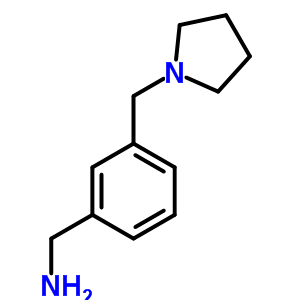 3-吡咯烷-1-甲基苄胺结构式_91271-78-2结构式
