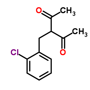 3-[(2-氯苯基)甲基]-2,4-戊二酮结构式_91393-60-1结构式