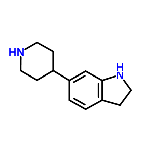 6-哌啶-4-基-2,3-二氢-1H-吲哚结构式_914223-14-6结构式