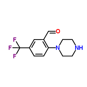 2-哌嗪-1-基-5-三氟甲基苯甲醛结构式_914347-13-0结构式
