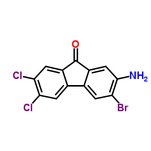 2-氨基-3-溴-6,7-二氯-芴-9-酮结构式_91693-17-3结构式