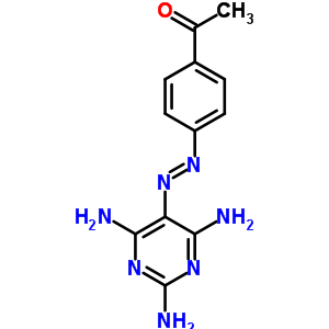 1-[4-(2,4,6-三氨基嘧啶-5-基)二氮杂烯苯基]乙酮结构式_91720-07-9结构式