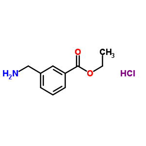 3-(氨基甲基)-苯甲酸乙基酯盐酸盐结构式_91843-34-4结构式