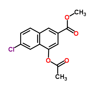 4-(乙酰基氧基)-6-氯-2-萘羧酸甲酯结构式_92103-29-2结构式
