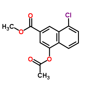4-(乙酰基氧基)-8-氯-2-萘羧酸甲酯结构式_92103-30-5结构式