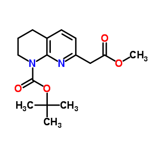 (8-Boc-5,6,7,8-tetrahydro-[1,8]naphthyridin-2-yl)-acetic acid methyl ester Structure,925889-81-2Structure