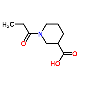 1-丙酰基哌啶-3-羧酸结构式_926246-53-9结构式