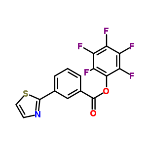 3-(1,3-噻唑-2-基)苯甲酸五氟苯酯结构式_926921-55-3结构式