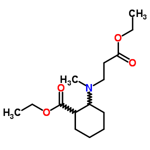 2-[(3-乙氧基-3-氧代丙基)甲基氨基]-环己烷羧酸乙酯结构式_92793-31-2结构式