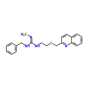 3-苄基-2-甲基-1-[2-(喹啉-2-甲基磺酰基)乙基]胍结构式_92885-53-5结构式
