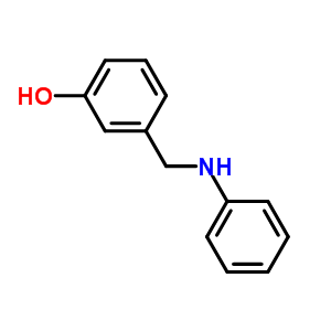 3-(苯胺并甲基)苯酚结构式_93189-07-2结构式