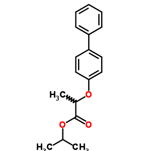 丙烷-2-基 2-(4-苯基苯氧基)丙酸酯结构式_93903-48-1结构式