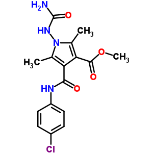 Methyl 1-(carbamoylamino)-4-[(4-chlorophenyl)carbamoyl]-2,5-dimethyl-pyrrole-3-carboxylate Structure,94126-60-0Structure