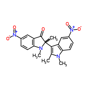 2-(1,2-Dimethyl-5-nitro-indol-3-yl)-1,2-dimethyl-5-nitro-indol-3-one Structure,94547-82-7Structure