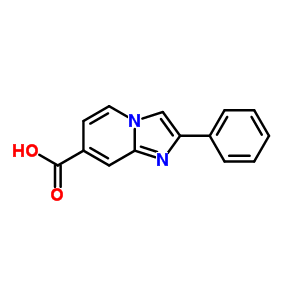 2-苯基咪唑并[1,2-a]吡啶-7-羧酸结构式_959-40-0结构式