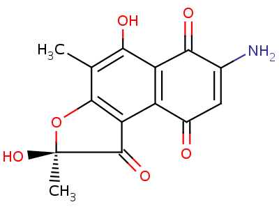 Naphtho[2,1-b]furan-1,6,9(2h)-trione,7-amino-2,5-dihydroxy-2,4-dimethyl- Structure,16784-00-2Structure