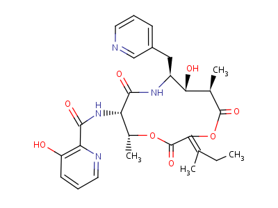 吡啶霉素结构式,18791-21-4结构式