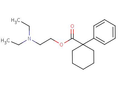 1-苯基环己烷羧酸 2-(二乙基氨基)乙酯盐酸盐 (1:1)结构式,29303-07-9结构式