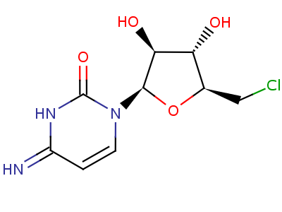 4-氨基-1-[5-(氯甲基)-3,4-二羟基四氢呋喃-2-基]嘧啶-2-酮结构式,32659-31-7结构式