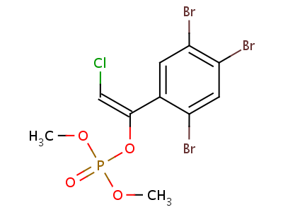 Phosphoric acid, 2-chloro-1-(2,4,5-tribromophenyl)vinyl dimethyl ester Structure,37913-83-0Structure