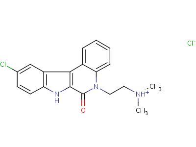 10-氯-5-(2-二甲基氨基乙基)-7h-吲哚并(2,3-c)喹啉-6(5h)-酮结构式,52865-60-8结构式