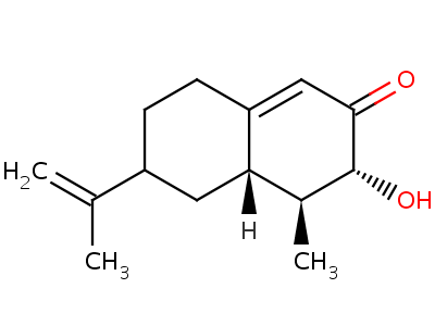 (3R)-4,4aβ,5,6,7,8-hexahydro-3-hydroxy-4β-methyl-6α-isopropenylnaphthalen-2(3h)-one Structure,55051-94-0Structure