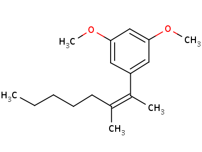 2-(3,5-Dimethoxyphenyl)-3-methyl-2-octene Structure,56694-84-9Structure