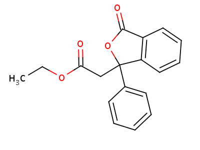 Ethyl (3-oxo-1-phenyl-1,3-dihydro-2-benzofuran-1-yl)acetate Structure,6158-57-2Structure