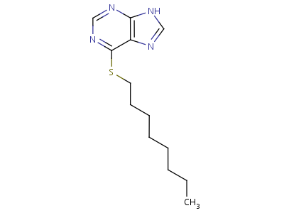 6-Octylsulfanyl-7h-purine Structure,6974-89-6Structure