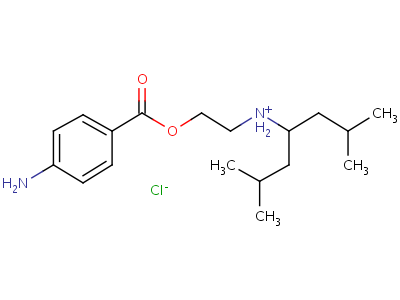 Ethanol,2-[[3-methyl-1-(2-methylpropyl)butyl]amino]-, 1-(4-aminobenzoate),hydrochloride (1:1) Structure,69781-32-4Structure