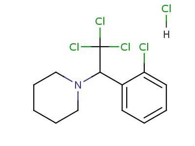 1-[O-chloro-.alpha.-(trichloromethyl)benzyl]piperidine hydrochloride Structure,73790-71-3Structure