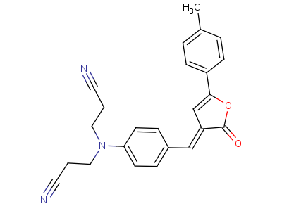 3-[2-Cyanoethyl-[4-[[5-(4-methylphenyl)-2-oxo-3-furylidene]methyl]phenyl]amino]propanenitrile Structure,89080-20-6Structure