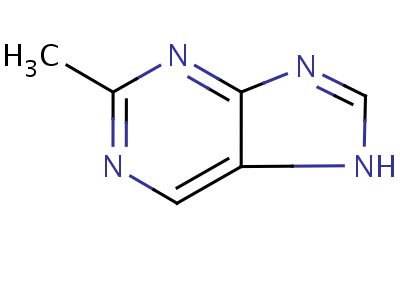 (9ci)-2-甲基-1H-嘌呤结构式,934-23-6结构式