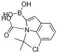 1H-Indole-1-carboxylic acid, 2-borono-7-chloro-, 1-(1,1-dimethylethyl) ester Structure,1000068-24-5Structure