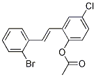 2-[(1E)-2-(2-溴苯基)乙烯基]-4-氯-苯酚-1-乙酸酯结构式_1000890-04-9结构式