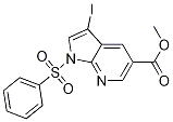 3-碘-1-(苯基磺酰基)-1H-吡咯并[2,3-b]吡啶-5-羧酸甲酯结构式_1001414-06-7结构式