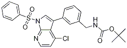 Tert-butyl 3-(4-chloro-1-(phenylsulfonyl)-1h-pyrrolo[2,3-b]pyridin-3-yl)benzylcarbamate Structure,1001414-51-2Structure