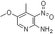 2-Amino-5-methoxy-3-nitro-4-picoline Structure,1003711-16-7Structure