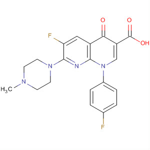 6-Fluoro-1-(4-fluorophenyl)-7-(4-methylpiperazin-1-yl)-4-oxo-1,4-dihydro-1,8-naphthyridine-3-carboxylic acid Structure,100490-64-0Structure