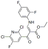 Ethyl 2-(2,6-dichloro-5-fluoronicotinoyl)-3-((2,4-difluorophenyl)amino)acrylate Structure,100490-99-1Structure