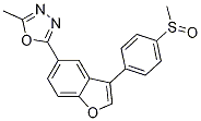 2-Methyl-5-[3-[4-(methylsulfinyl)phenyl]-5-benzofuranyl]-1,3,4-oxadiazole Structure,1005201-24-0Structure