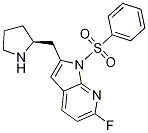 1H-Pyrrolo[2,3-b]pyridine, 6-fluoro-1-(phenylsulfonyl)-2-[(2S)-2-pyrrolidinylmethyl]- Structure,1008108-83-5Structure