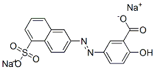 Benzoic acid, 2-hydroxy-5-[(5-sulfo-2-naphthalenyl)azo]-, disodium salt Structure,10114-96-2Structure