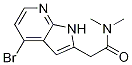 1H-pyrrolo[2,3-b]pyridine-2-acetamide, 4-bromo-n,n-dimethyl- Structure,1014613-11-6Structure